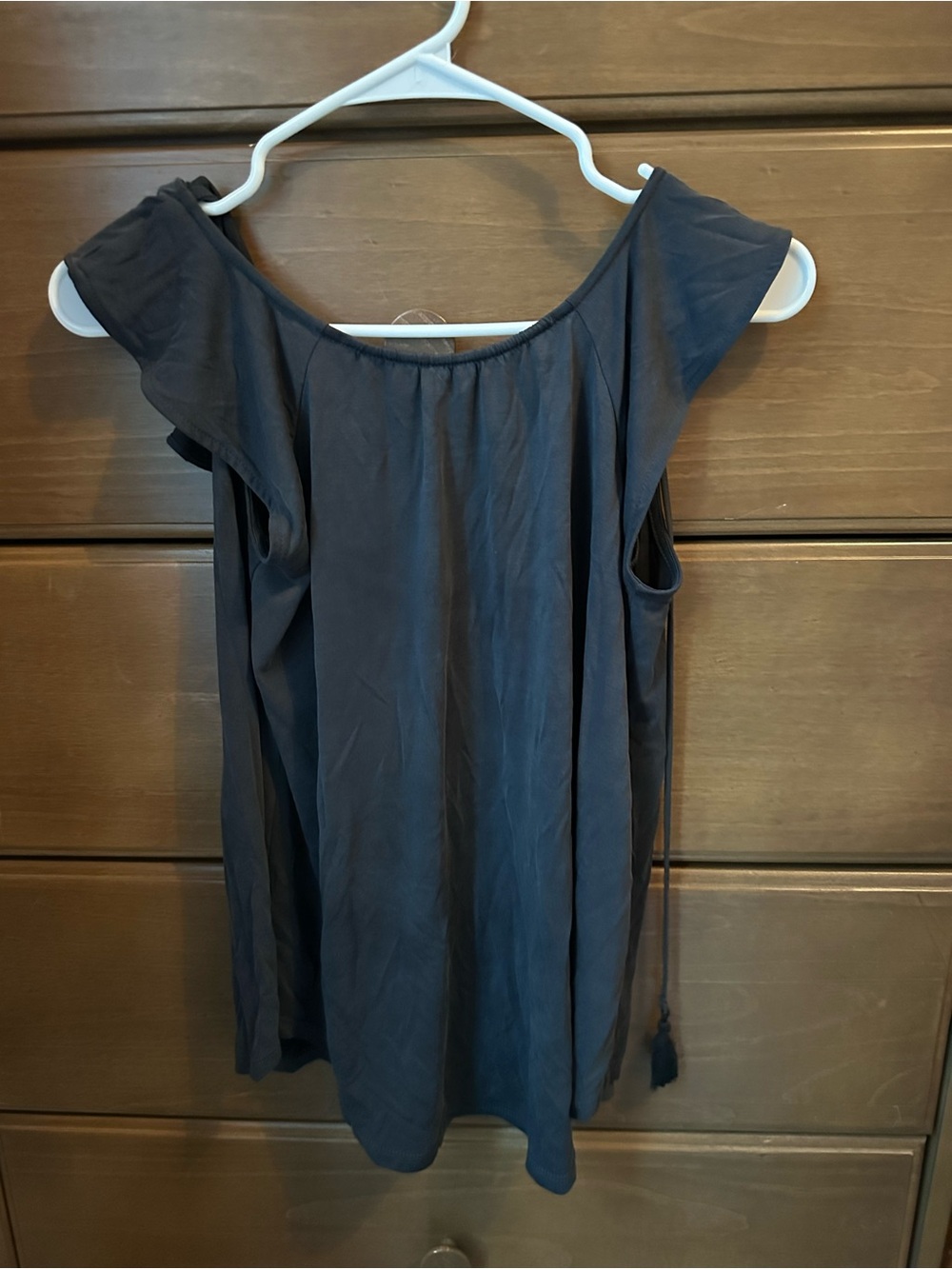 LOFT Navy Cold-Shoulder Flutter Sleeve Cami